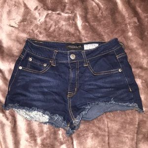 High waisted denim shorts